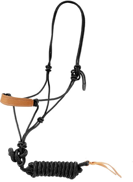 Nose Rope Mustang® Leather Nose Rope Halter & Lead