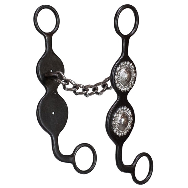 Ranchman's Concho Cheek Roping Bit-Chain