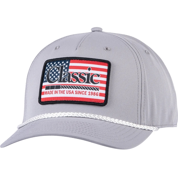 Classic Ropes® Five Panel Rope Cap - Grey & White